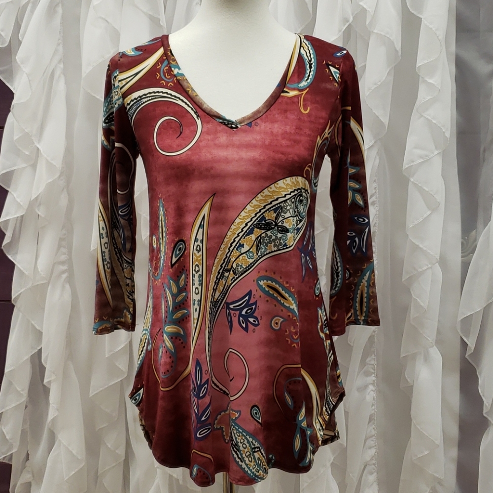 Top, Paisley print NWT